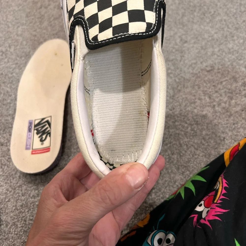 Vans Black and White Checkerboard Slip-Ons - Picture 10 of 15